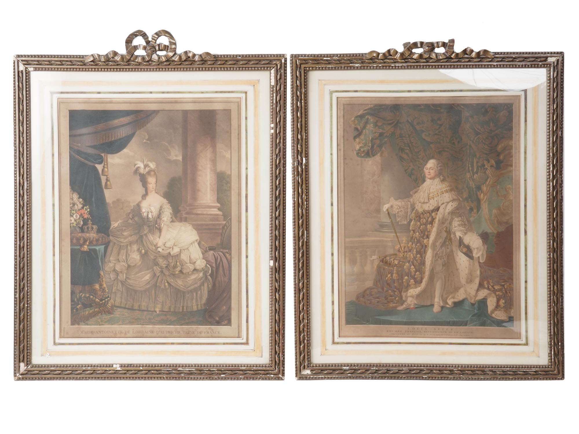 MARIE ANTOINETTE AND LOUIS XVI ANTIQUE ETCHINGS PIC-0